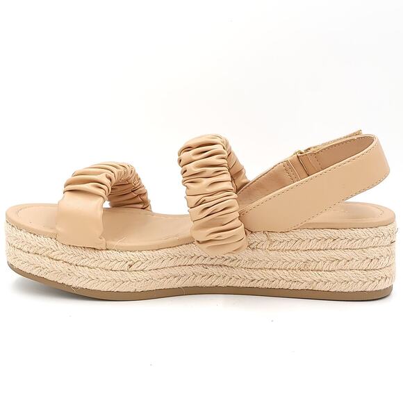 Sun + Stone Women Slingback Platform Sandals Dovee Size US 7.5M Tan Smooth - Picture 3 of 6